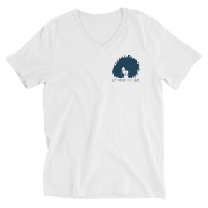 V-Neck T-Shirt - Let Your Fro Go